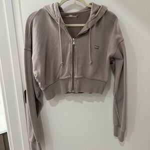Kith Cropped Zip Up Hoodie